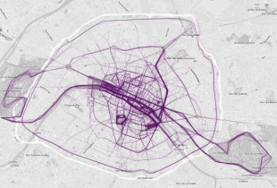 Trajets de course à pied dans Paris